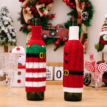 Load image into Gallery viewer, 2-Piece Cable-Knit Wine Bottle Covers