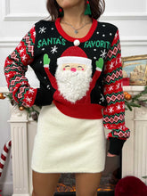 Load image into Gallery viewer, SANTA&#39;S FAVORITE Graphic Long Sleeve Sweater