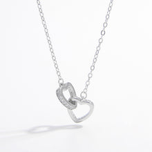 Load image into Gallery viewer, Sterling Silver Inlaid Zircon Heart Necklace