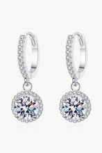 Load image into Gallery viewer, Moissanite Round-Shaped Drop Earrings