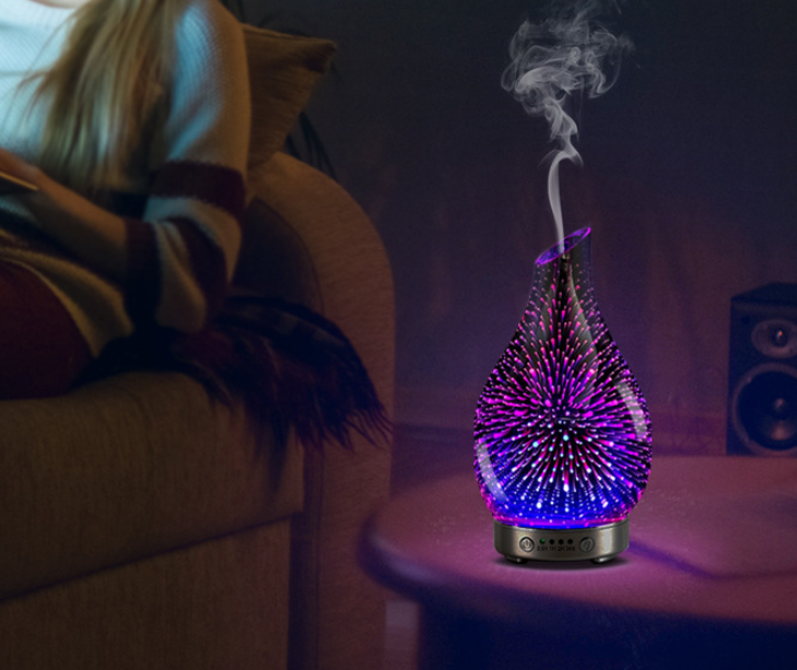 Purified Air 7 Color Change Essential Oil Diffuser Oblique Mouth