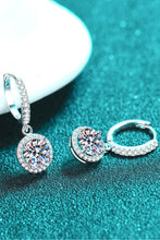 Load image into Gallery viewer, Moissanite Round-Shaped Drop Earrings