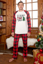 Load image into Gallery viewer, Slogan Graphic Top and Plaid Pants Set