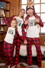 Load image into Gallery viewer, Slogan Graphic Top and Plaid Pants Set