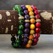 Load image into Gallery viewer, Natural Stone Beaded Bracelet