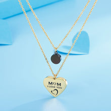 Load image into Gallery viewer, Stainless Steel Double-Layered Heart Pendant Necklace