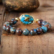 Load image into Gallery viewer, Natural Stone Beaded Bracelet