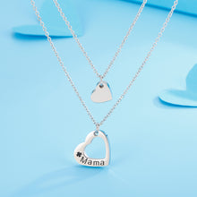 Load image into Gallery viewer, Stainless Steel Cutout Heart Double-Layered Necklace