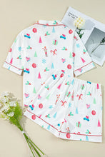 Load image into Gallery viewer, Printed Short Sleeve Top and Shorts Lounge Set