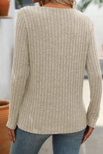 Load image into Gallery viewer, Mandy Ribbed V-Neck Long Sleeve T-Shirt