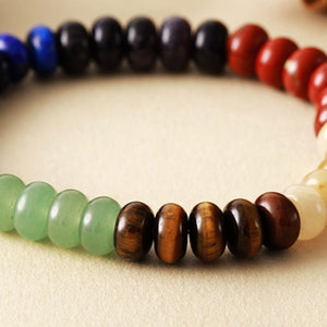 Contrast Natural Stone Bead Bracelet