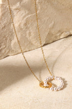 Load image into Gallery viewer, Pearl Hoop Link Pendant Necklace