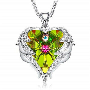 Guardian Angel Wing Heart Necklace