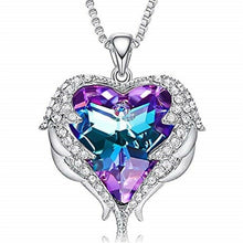 Load image into Gallery viewer, Guardian Angel Wing Heart Necklace