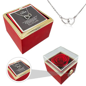 Personalized Heart Necklace - Eternal Rose Box