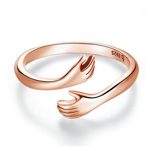 Sterling Silver Hug Ring for Women