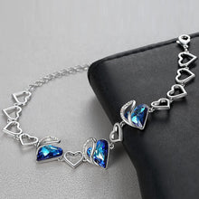 Load image into Gallery viewer, Love Heart Crystals Link Bracelet