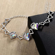 Load image into Gallery viewer, Love Heart Crystals Link Bracelet