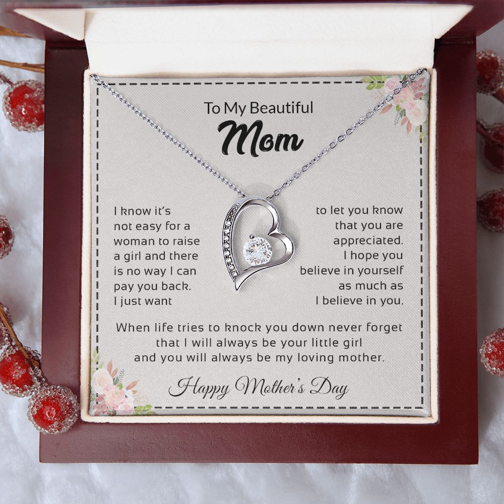 To My Beautiful Mom |  Forever Love Necklace