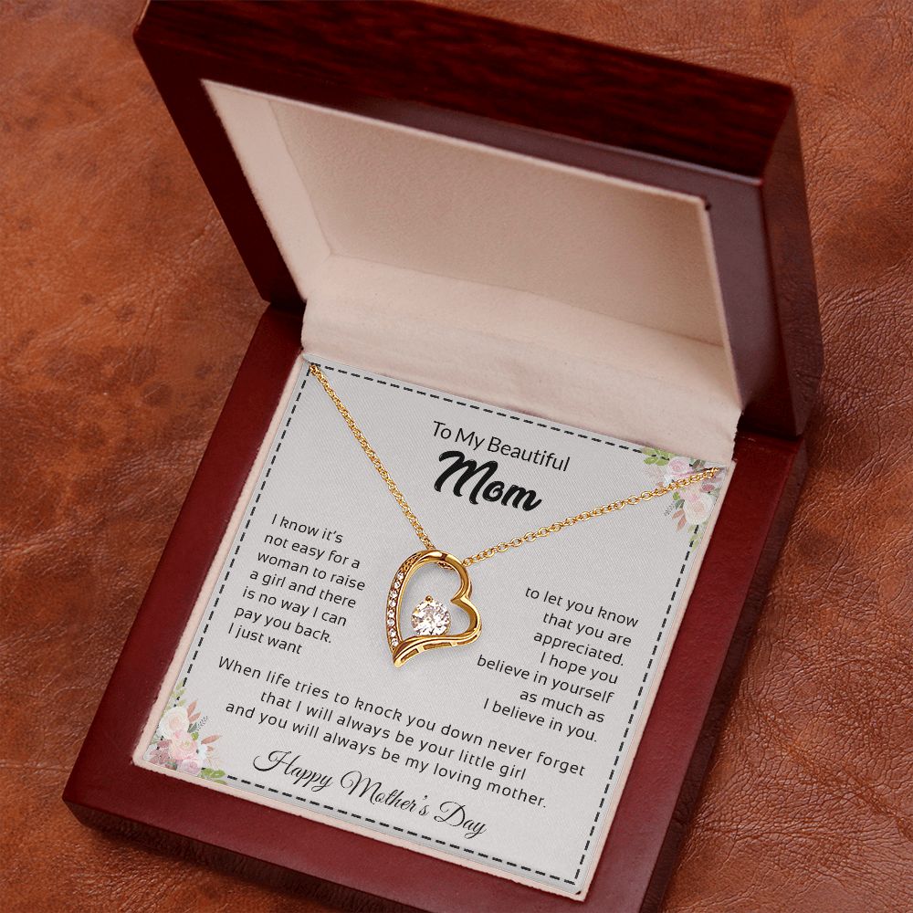 To My Beautiful Mom |  Forever Love Necklace