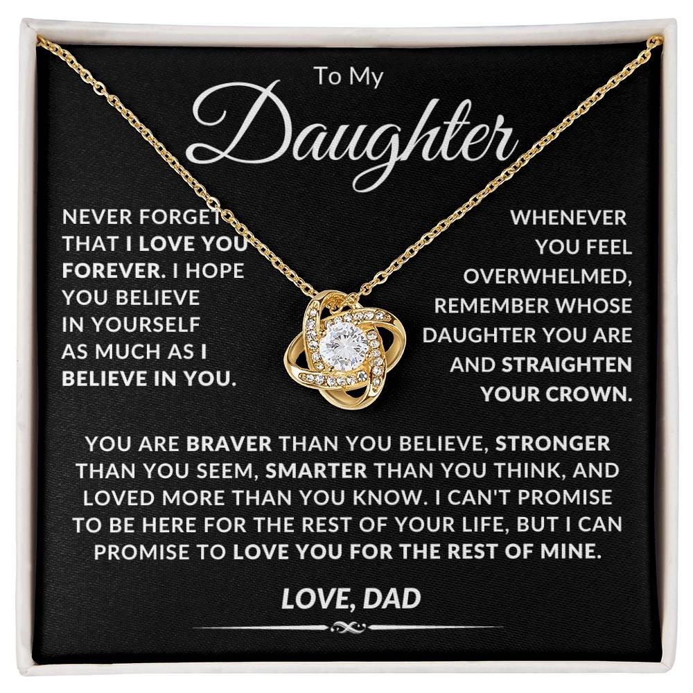 Daughter - Proud Dad BLK (Love Knot)