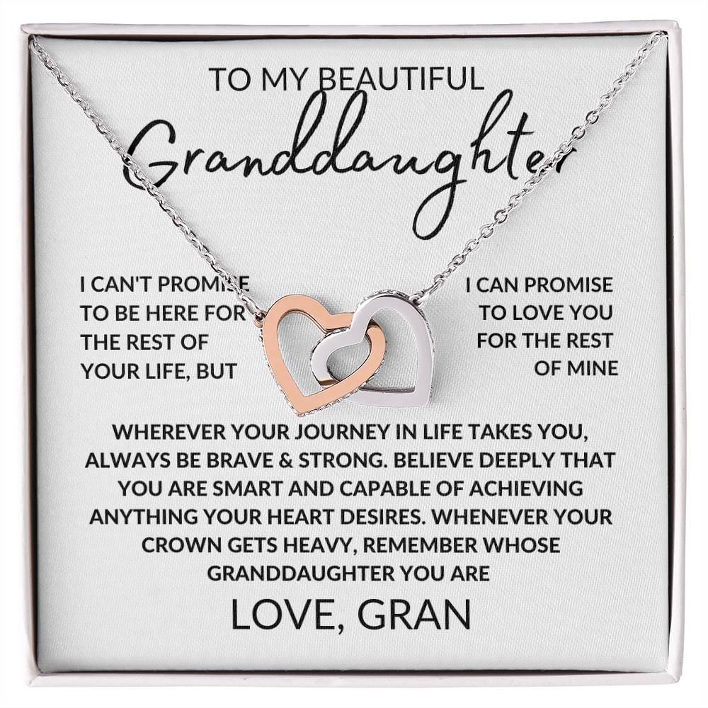 Granddaughter - Be Brave - Interlocking Necklace - From Gran