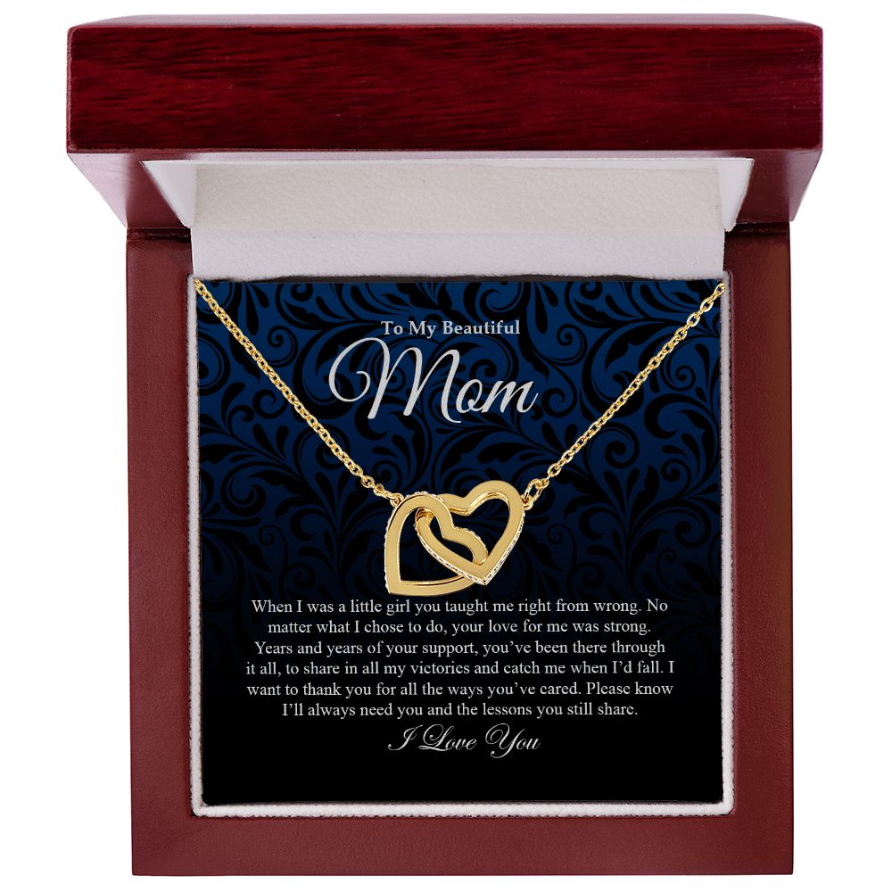 To My Mom | Thank You | Interlocking Hearts Necklace