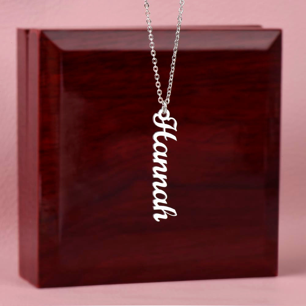 Vertical Name Necklace