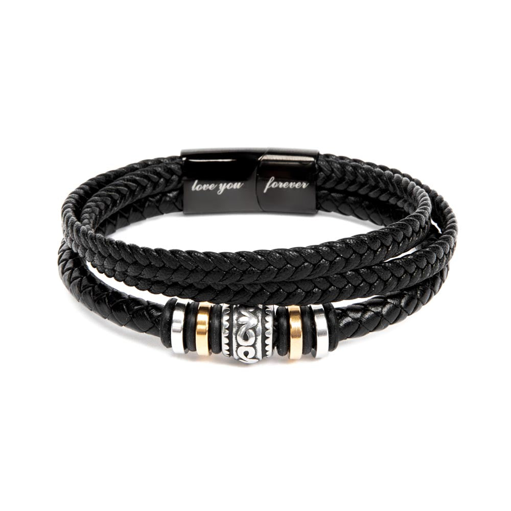 To My Man - Leather Bracelet - BLK