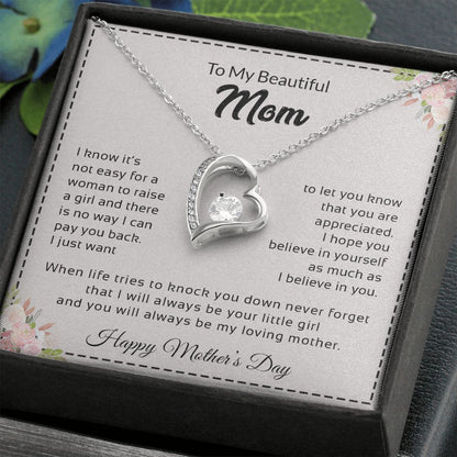 To My Beautiful Mom |  Forever Love Necklace