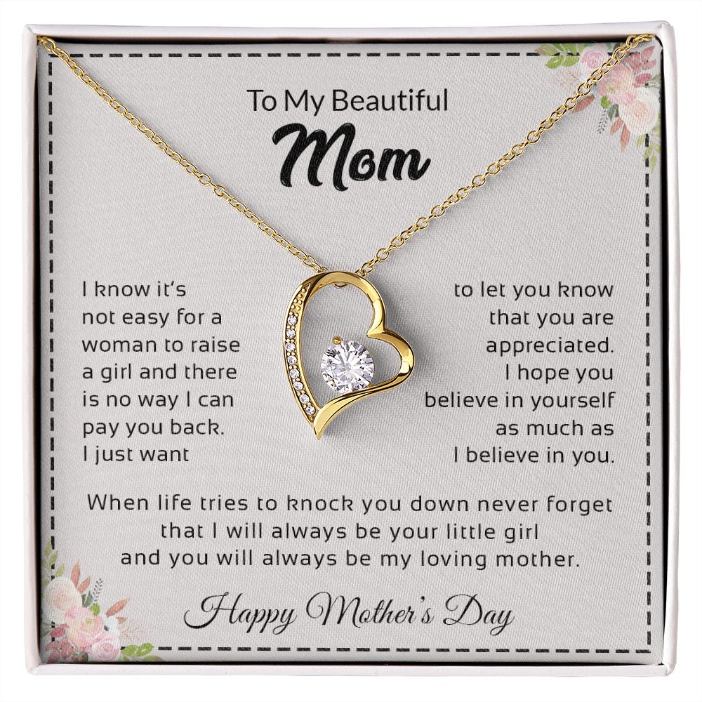 To My Beautiful Mom |  Forever Love Necklace