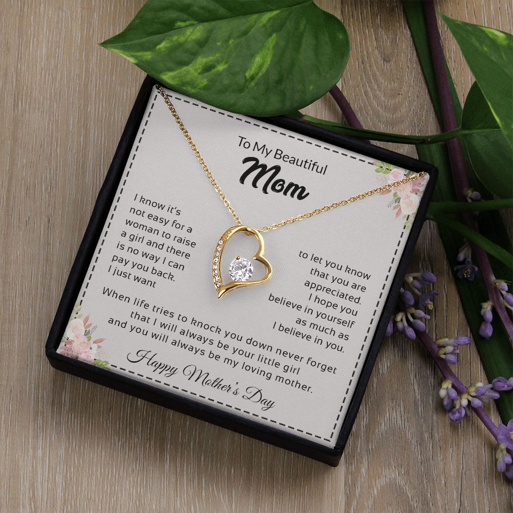 To My Beautiful Mom |  Forever Love Necklace