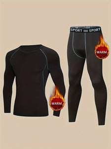 Men's Thermal Long Sleeve Tops And Bottoms