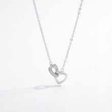 Load image into Gallery viewer, Sterling Silver Inlaid Zircon Heart Necklace