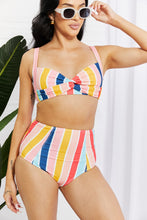 Load image into Gallery viewer, Marina West Swim Take A Dip Twist High-Rise Bikini in Stripe