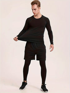 Men's Thermal Long Sleeve Tops And Bottoms