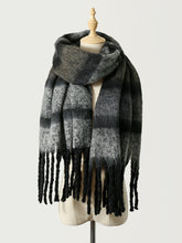 Load image into Gallery viewer, Fringe Color Block Polyester Scarf