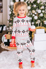 Load image into Gallery viewer, Snowflake Pattern Top and Pants Set