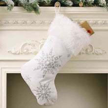 Load image into Gallery viewer, Snowflake Christmas Stocking