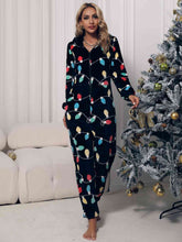 Load image into Gallery viewer, Zip Front Hooded Lounge Jumpsuit with Pockets