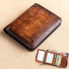 Load image into Gallery viewer, Genuine Leather Rfid Protection Wallet