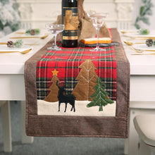 Load image into Gallery viewer, Plaid Christmas Element Table Runner